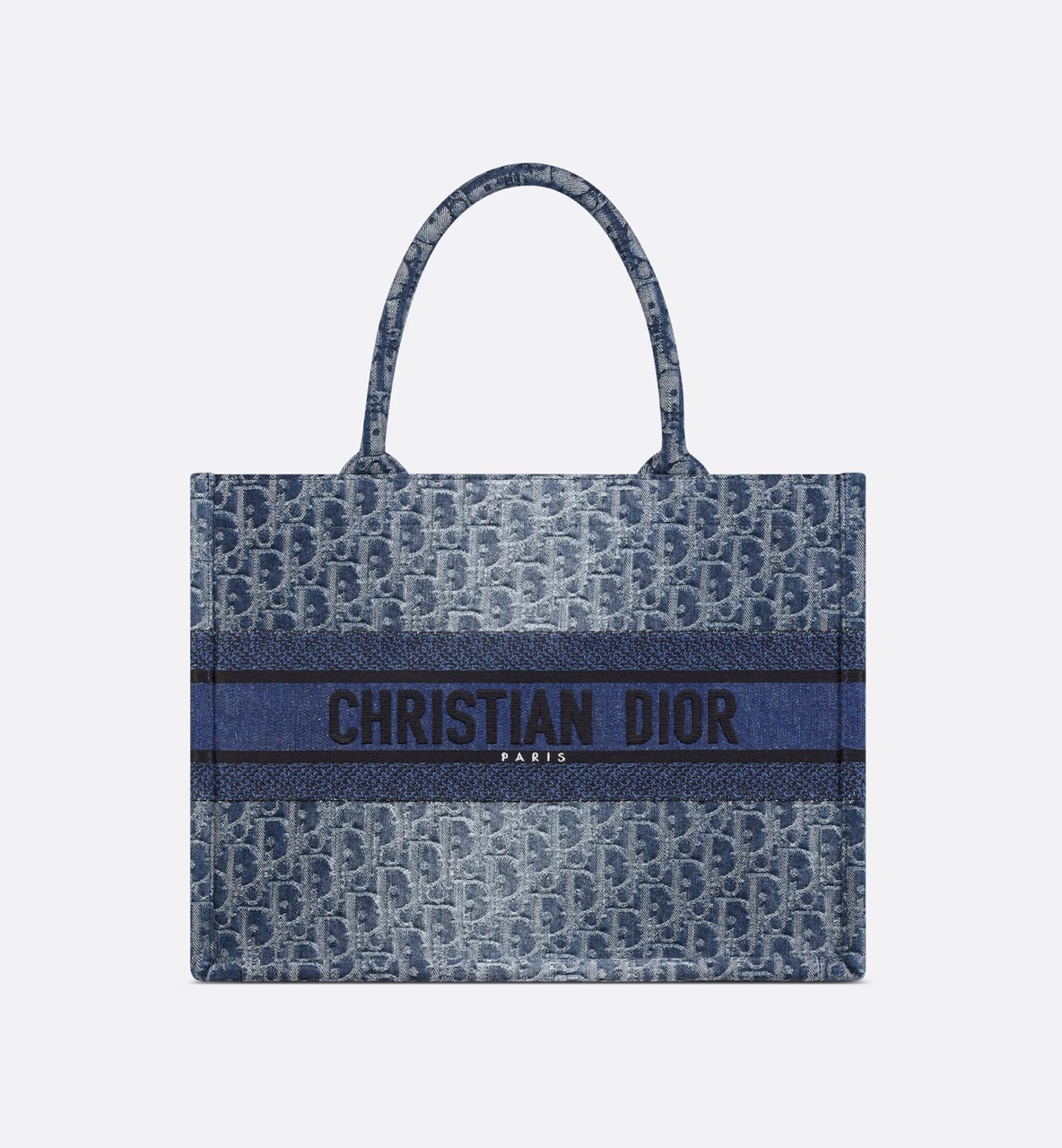 Dior Medium Dior Book Tote Blue Denim Dior Oblique Jacquard