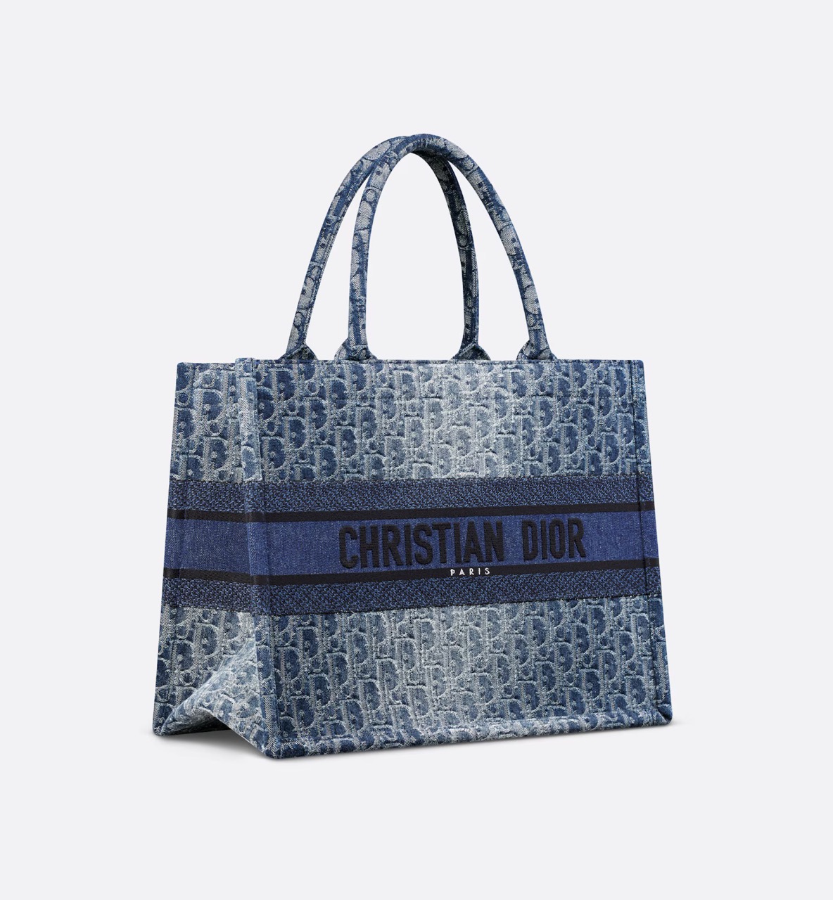 Dior Medium Dior Book Tote Blue Denim Dior Oblique Jacquard