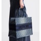 Dior Medium Dior Book Tote Blue Denim Dior Oblique Jacquard