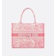 Dior Medium Dioriviera Dior Book Tote Candy Pink Toile de Jouy Embroidery