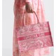 Dior Medium Dioriviera Dior Book Tote Candy Pink Toile de Jouy Embroidery