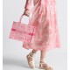 Dior Medium Dioriviera Dior Book Tote Candy Pink Toile de Jouy Embroidery