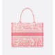 Dior Medium Dioriviera Dior Book Tote Candy Pink Toile de Jouy Embroidery