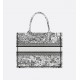 Dior Medium Dior Book Tote White and Black Paris Allover Embroidery