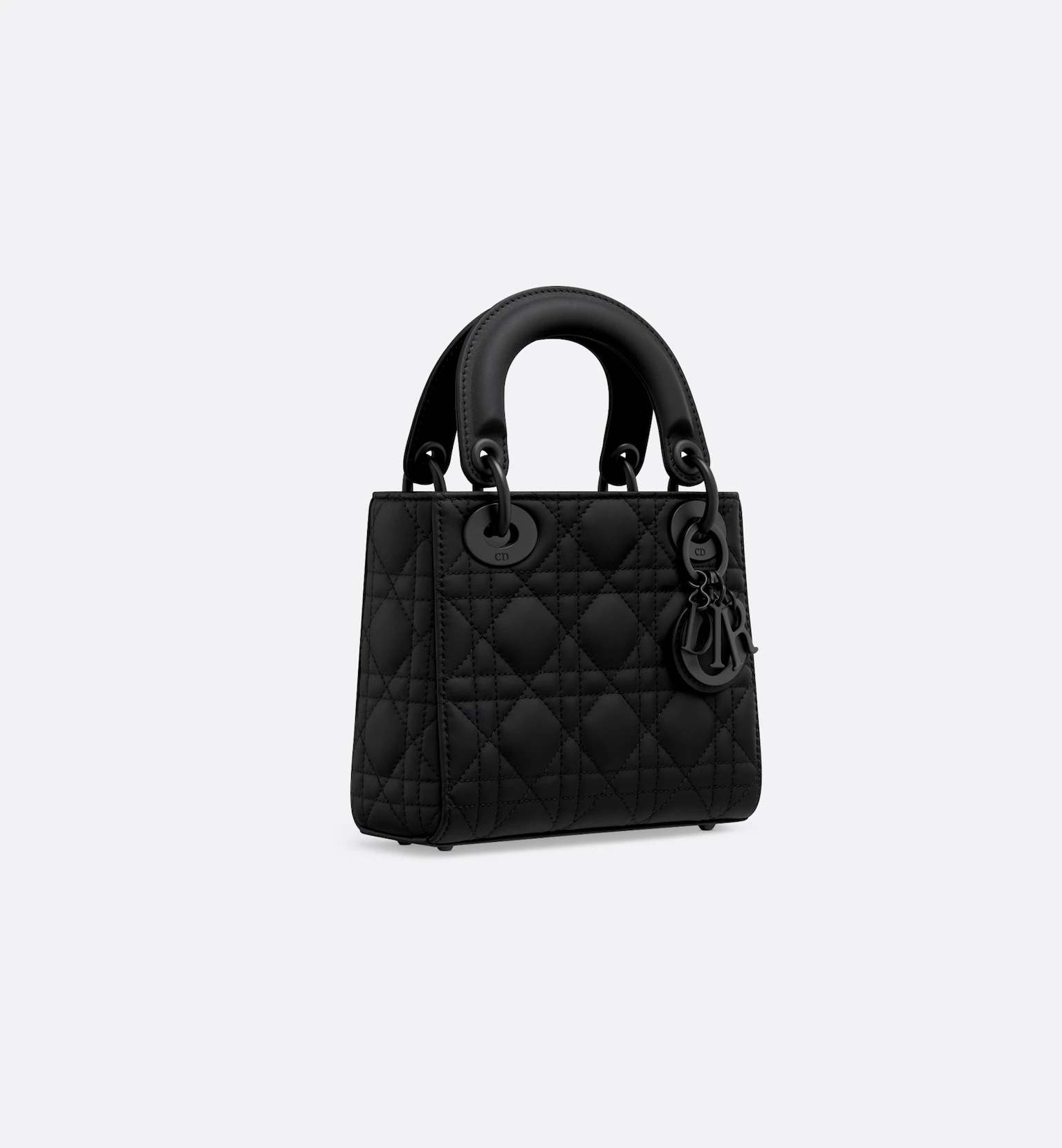 Dior Mini Lady Dior Bag Black Ultramatte Cannage Calfskin