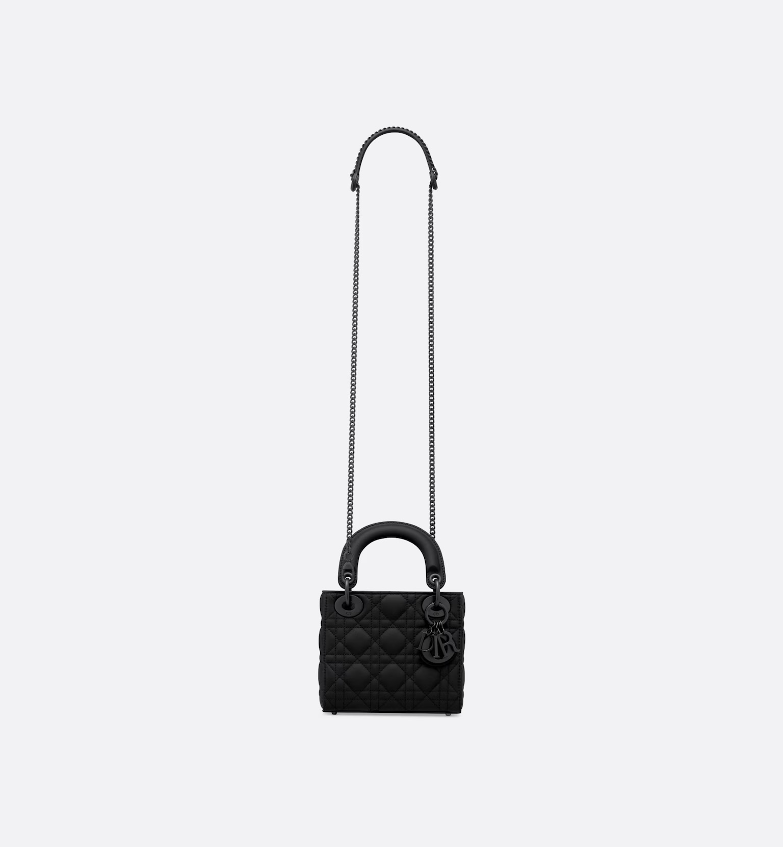 Dior Mini Lady Dior Bag Black Ultramatte Cannage Calfskin