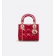 Dior Mini Lady Dior Bag Cherry Red Patent Cannage Calfskin