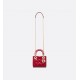 Dior Mini Lady Dior Bag Cherry Red Patent Cannage Calfskin