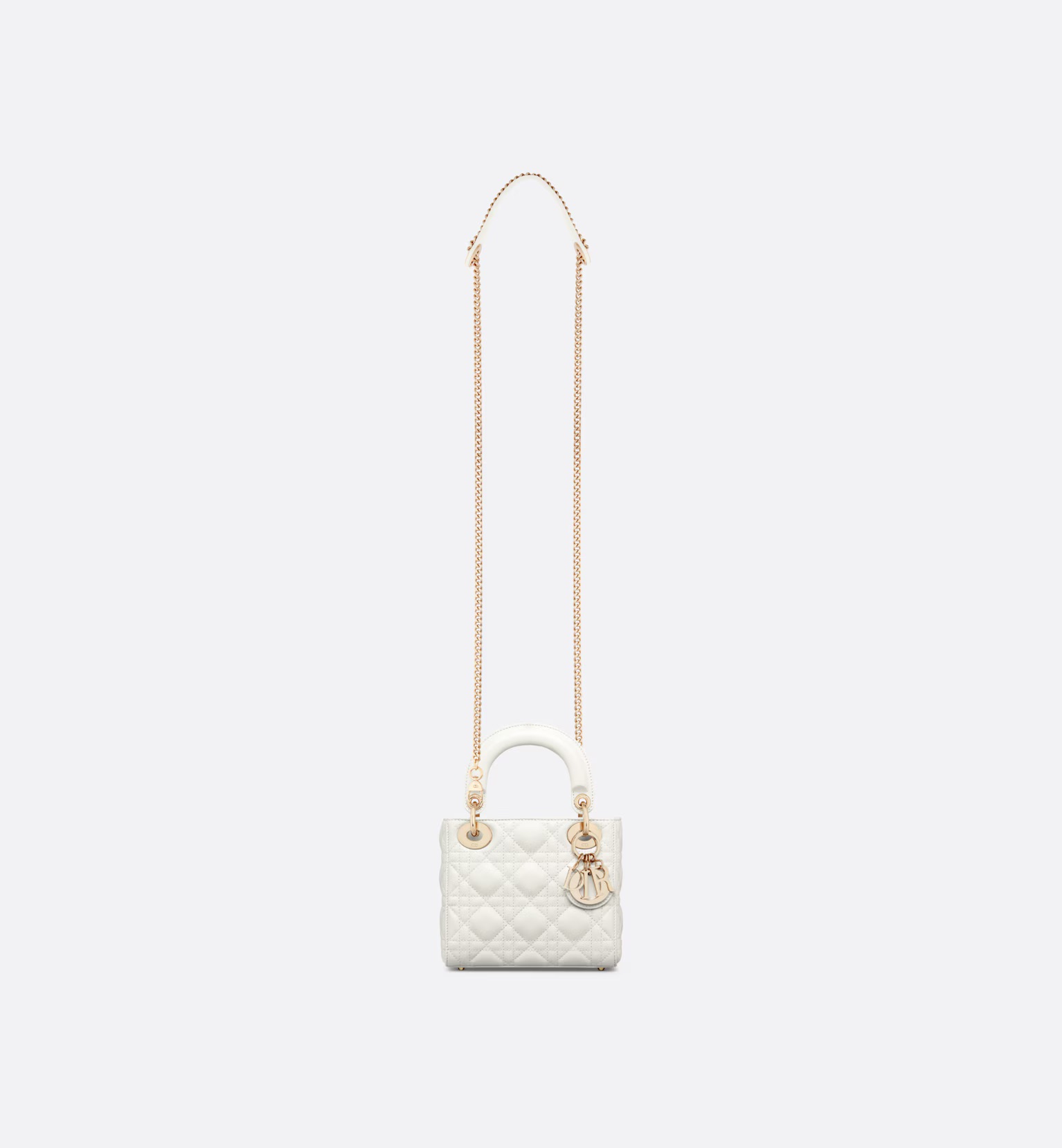 Dior Mini Lady Dior Bag Latte Cannage Lambskin