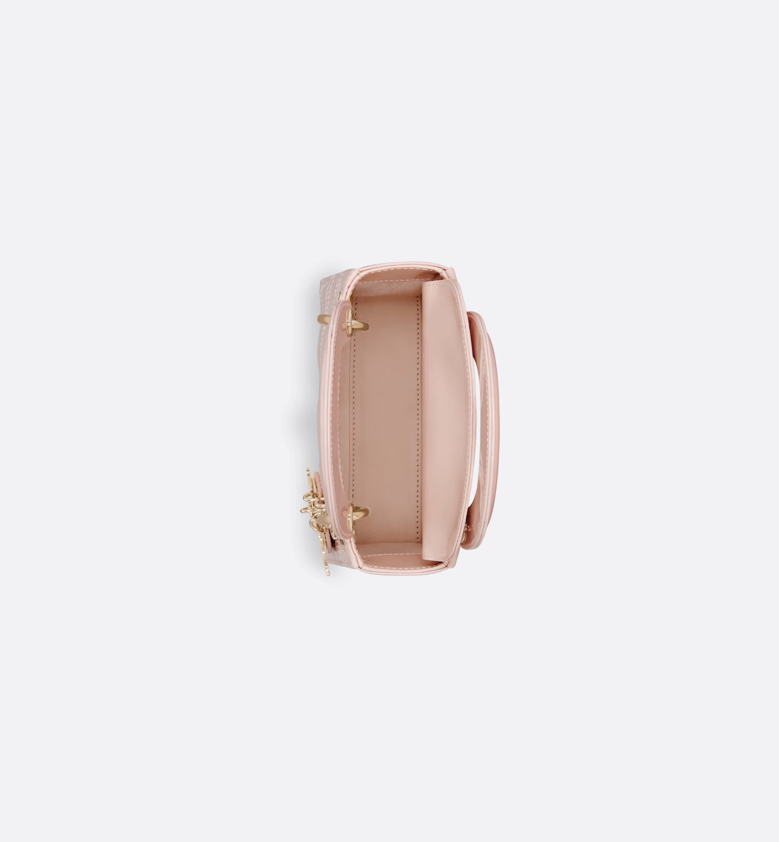 Dior Mini Lady Dior Bag Powder Pink Patent Cannage Calfskin