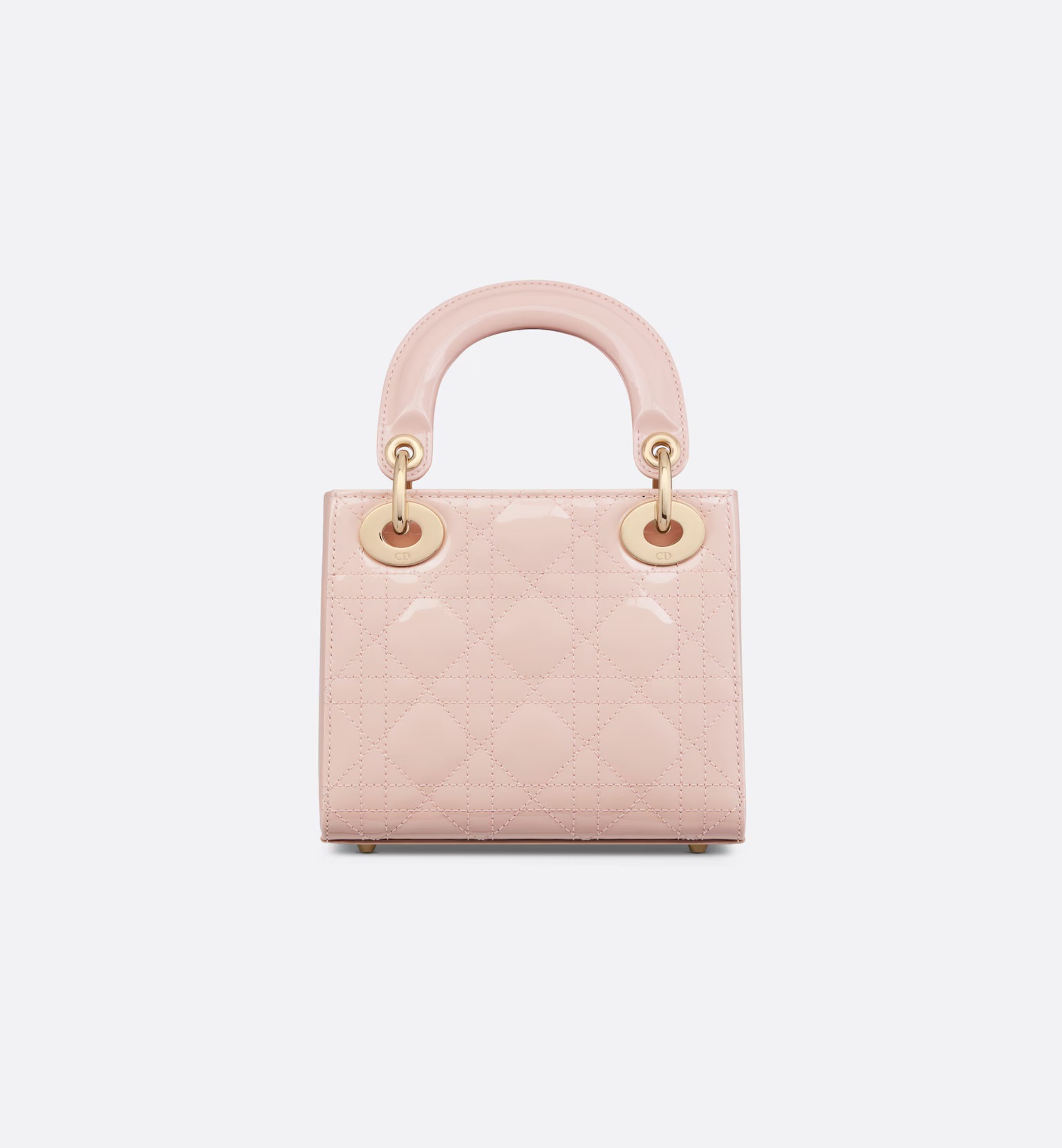 Dior Mini Lady Dior Bag Powder Pink Patent Cannage Calfskin