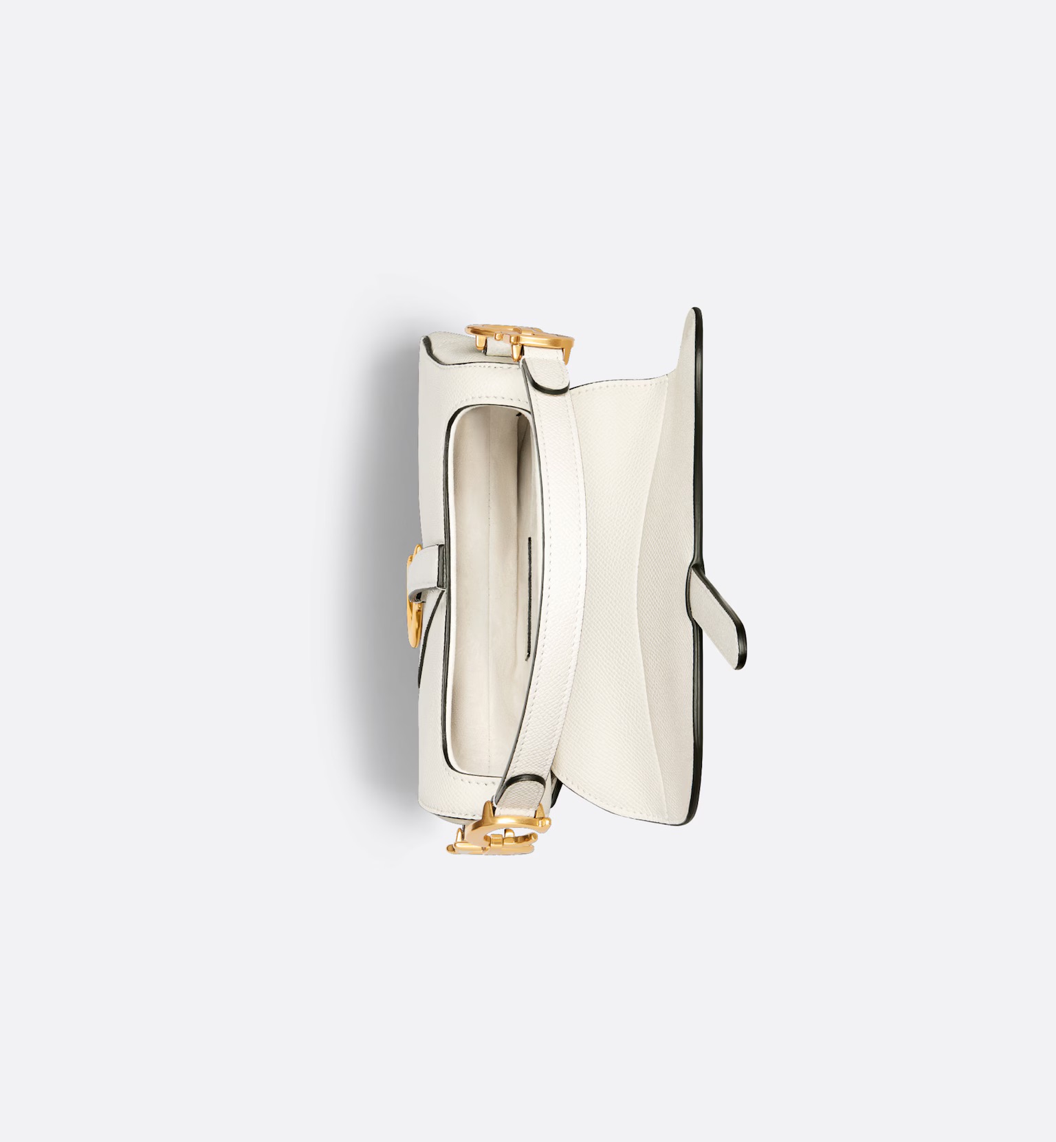 Dior Mini Saddle Bag with Strap Grained Calfskin