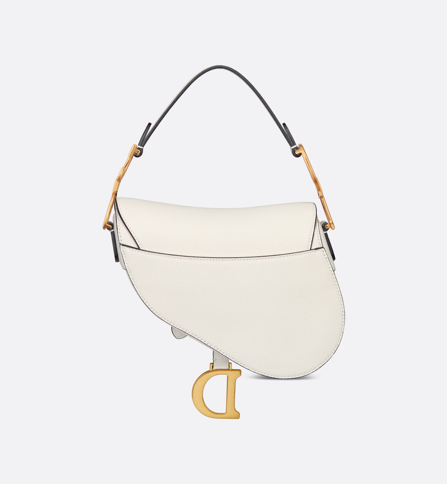 Dior Mini Saddle Bag with Strap Grained Calfskin