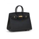 Hermès Birkin 25 Noir Epsom with Gold Hardware