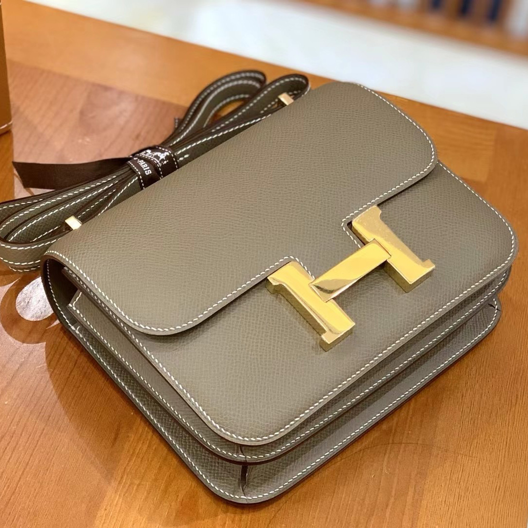 Hermès Constance 14 Etoupe Epsom with Gold Hardware