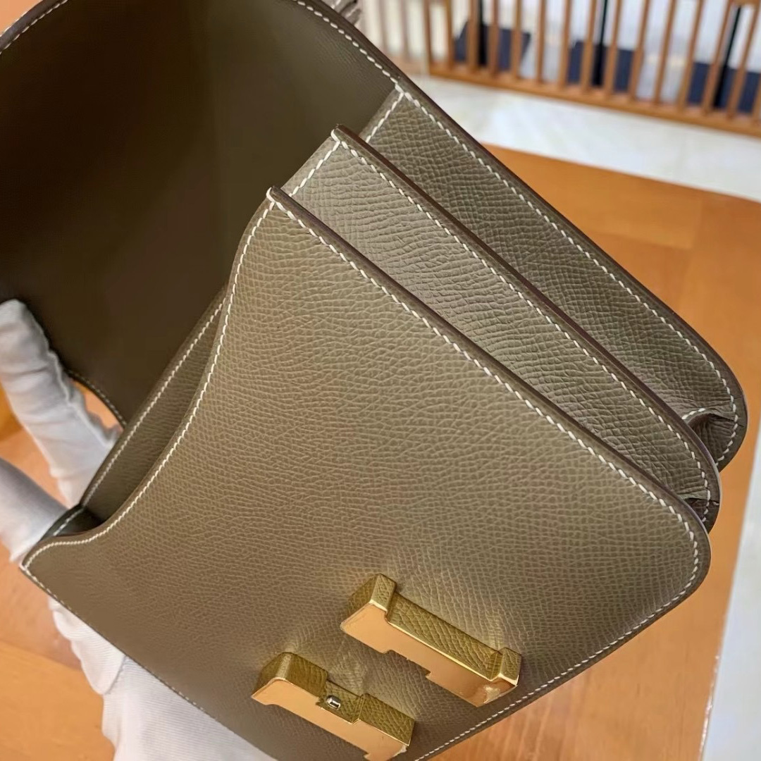 Hermès Constance 14 Etoupe Epsom with Gold Hardware