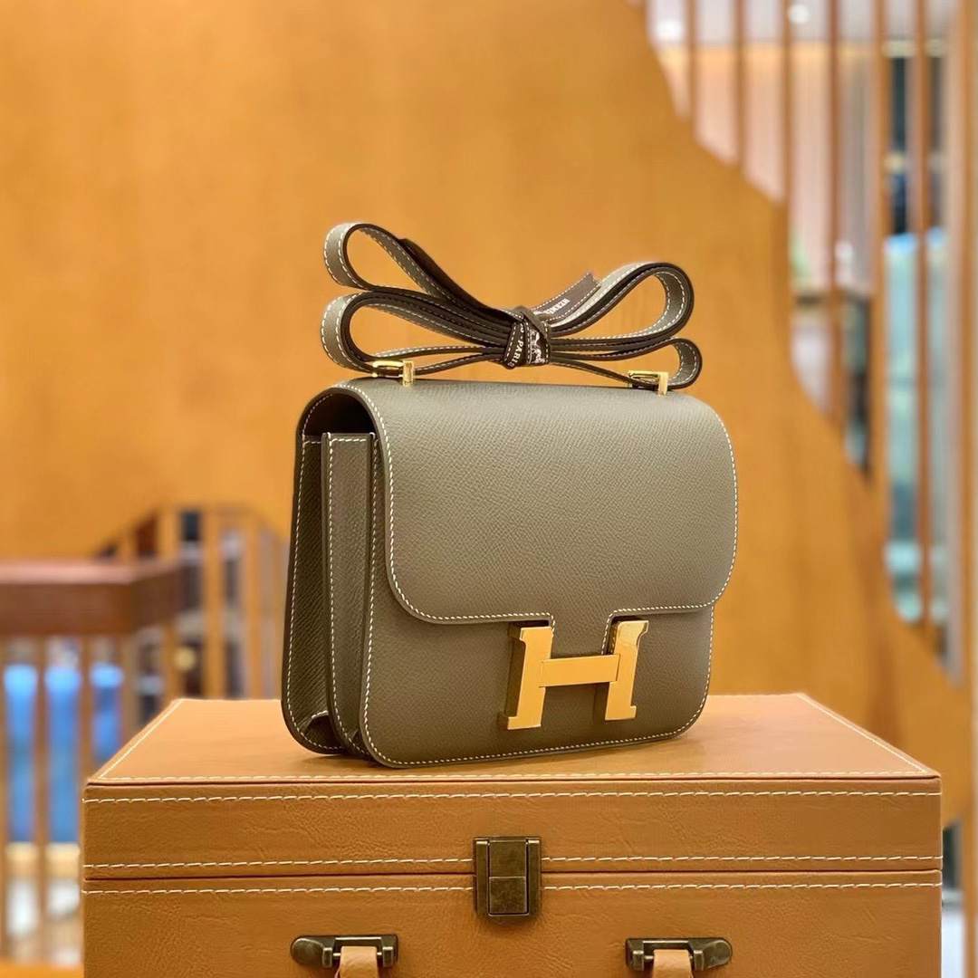 Hermès Constance 14 Etoupe Epsom with Gold Hardware