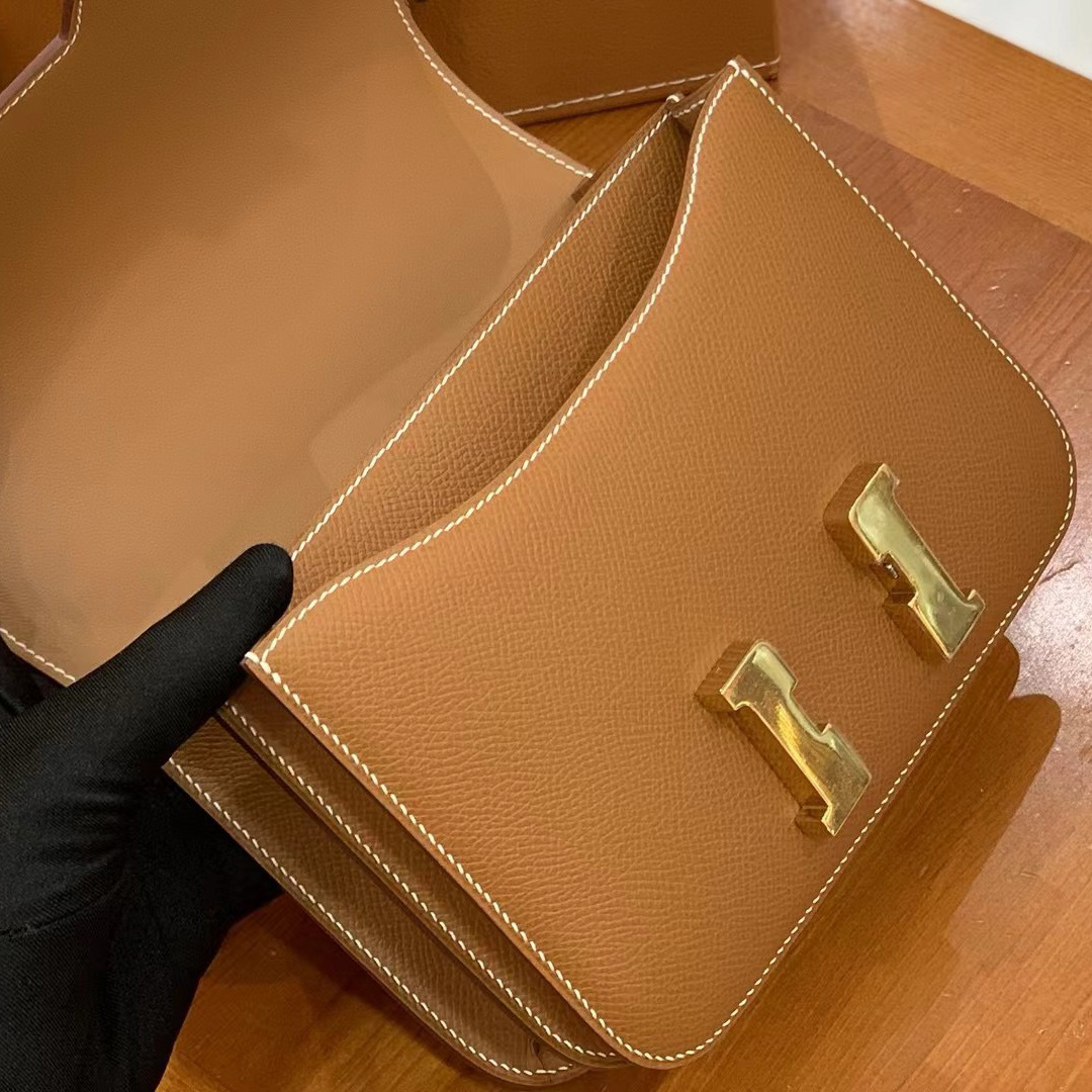 Hermès Constance 14 Gold Epsom with Gold Hardware