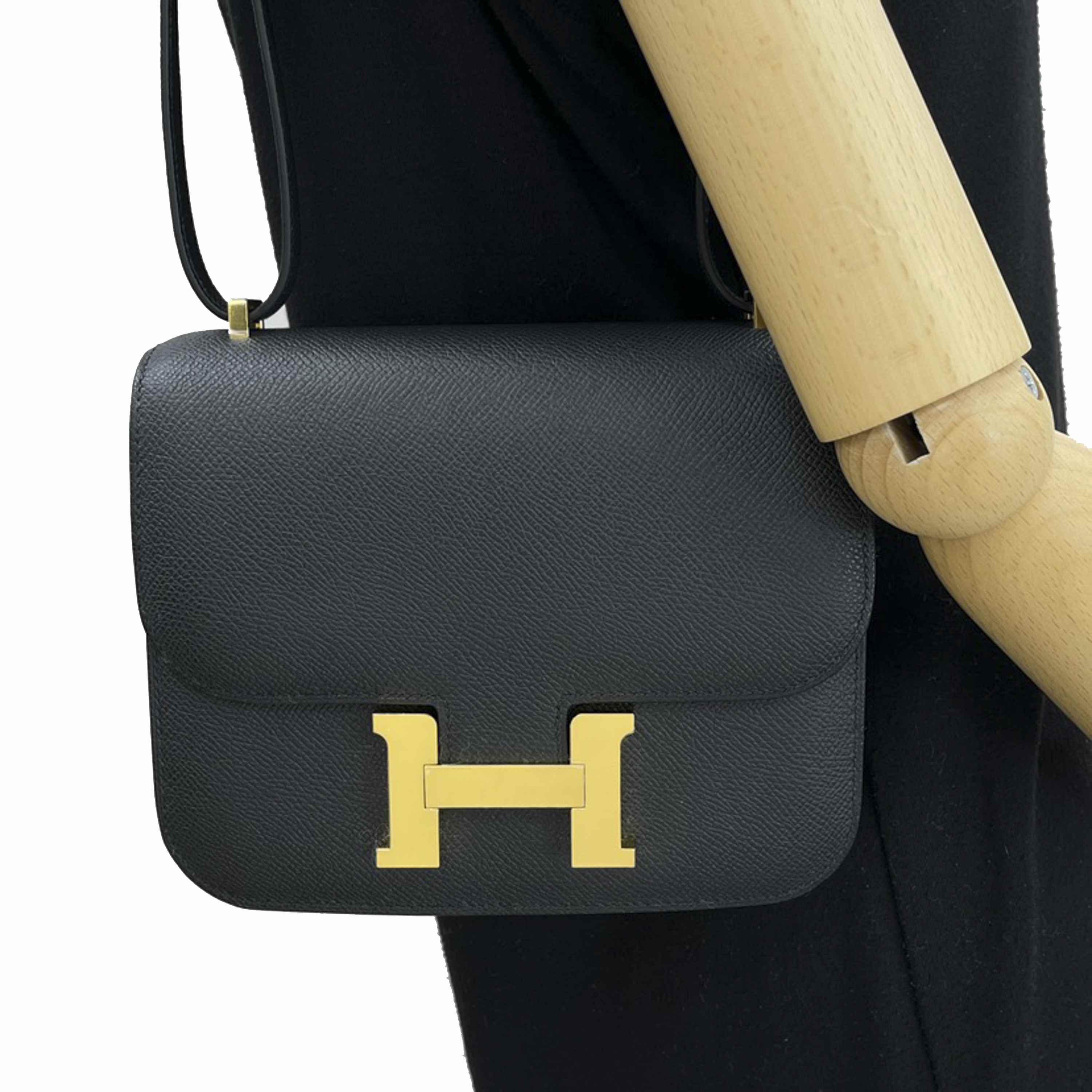 Hermès Constance 19 Noir Epsom with Gold Hardware