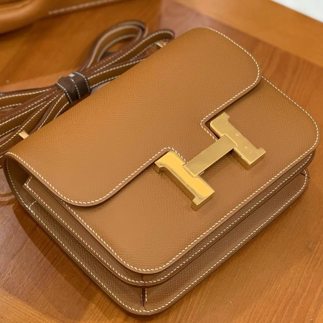 Hermès Constance 19 Gold Epsom with Gold Hardware