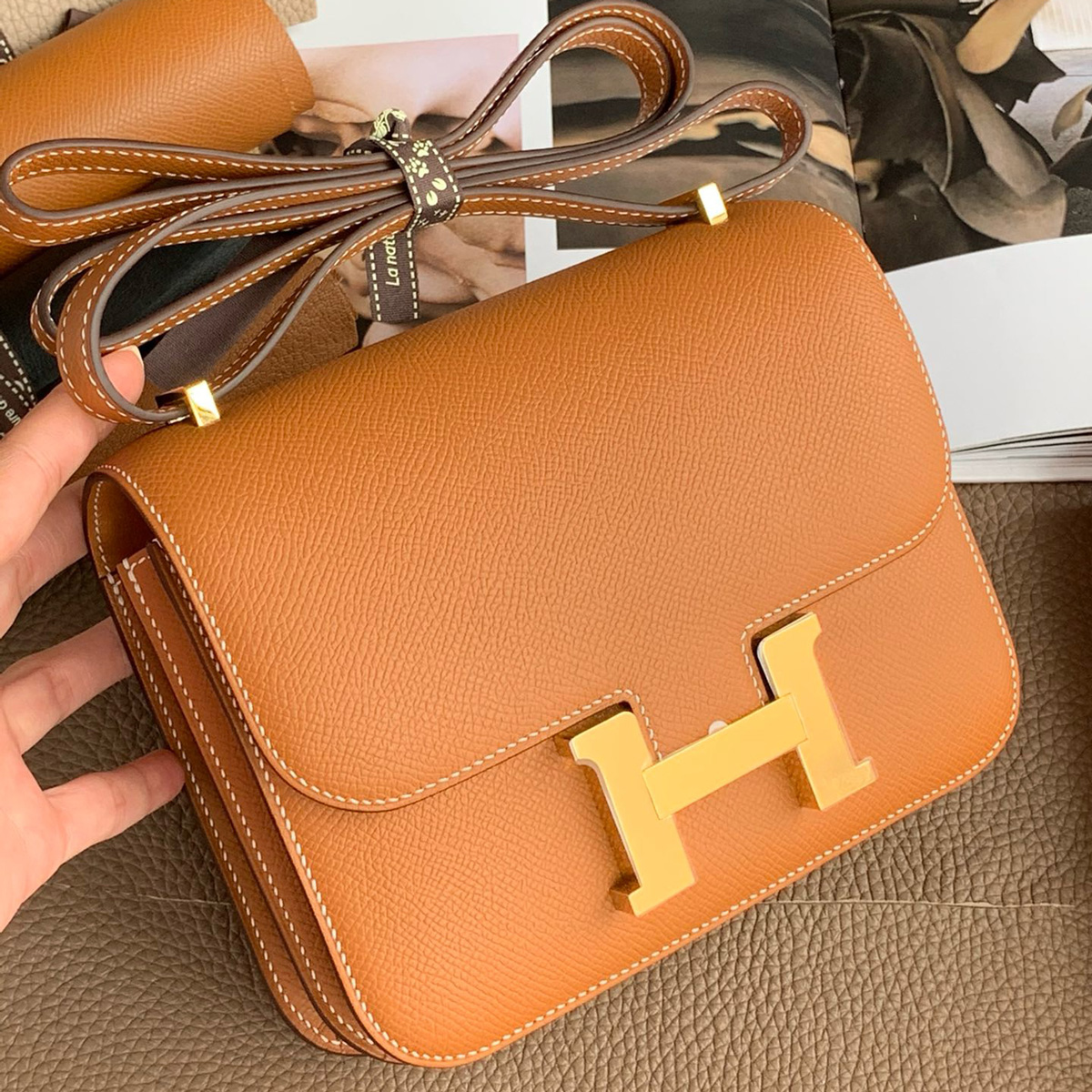 Hermès Constance 24 Gold Epsom with Gold Hardware