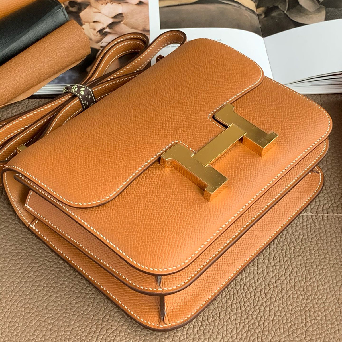 Hermès Constance 24 Gold Epsom with Gold Hardware