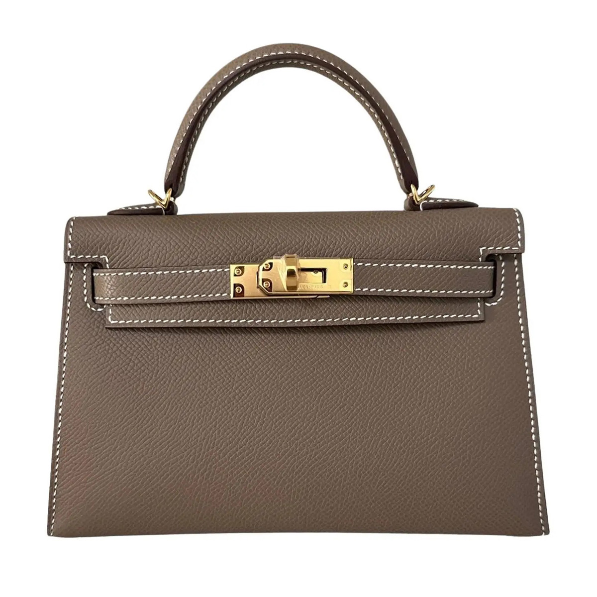 Hermès Kelly 20 Etoupe Epsom with Gold Hardware