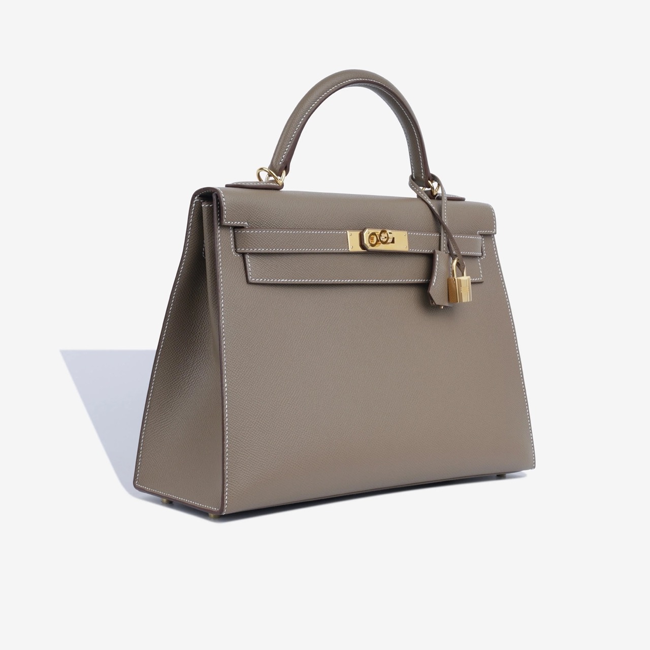 Hermès Kelly 32 Etoupe Epsom with Gold Hardware