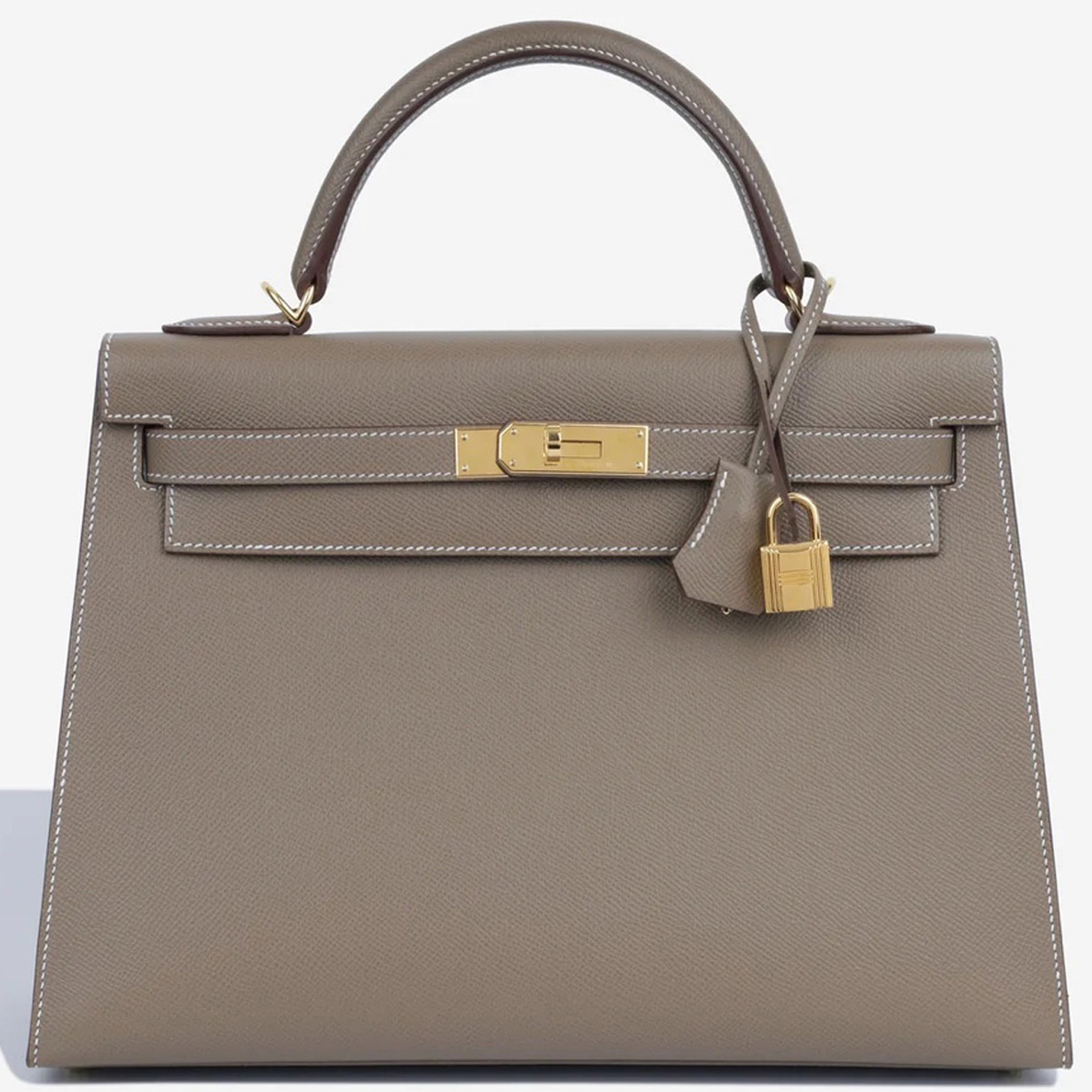 Hermès Kelly 32 Etoupe Epsom with Gold Hardware