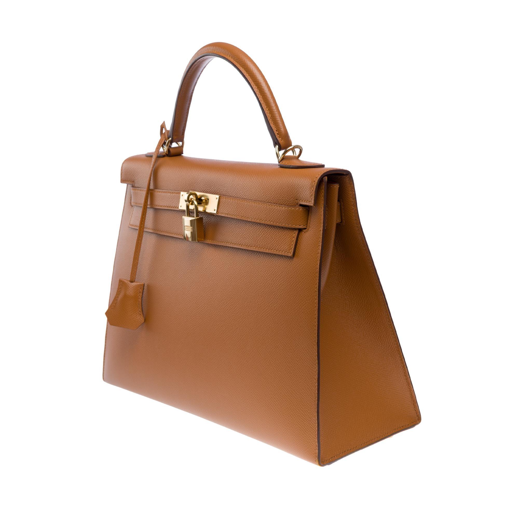 Hermès Kelly 32 Gold Epsom with Gold Hardware