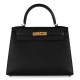 Hermès Kelly 28 Noir Epsom with Gold Hardware